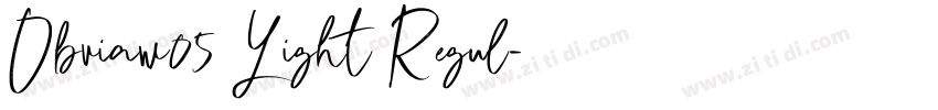Obviaw05 Light Regul字体转换